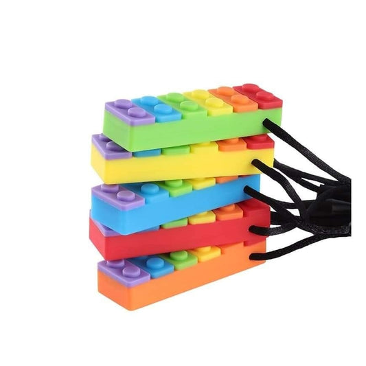 Mordedor Collar Sensorial Tipo Lego Multicolor