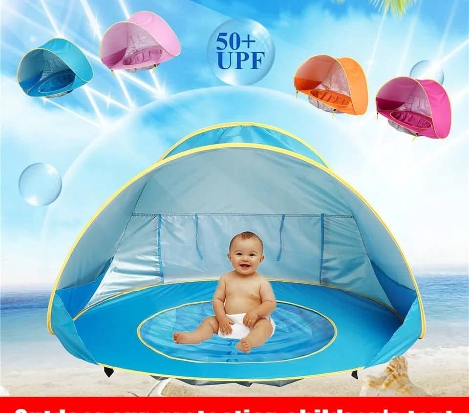 Carpa de Piscina Plegable con Protección UV