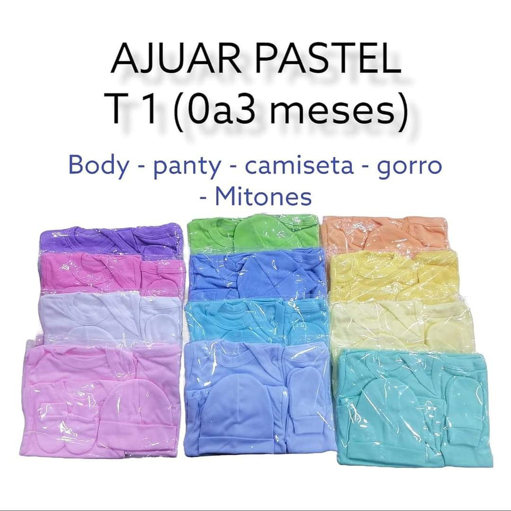 Ajuar Bebé Recién Nacido: Set Completo (LISOS)