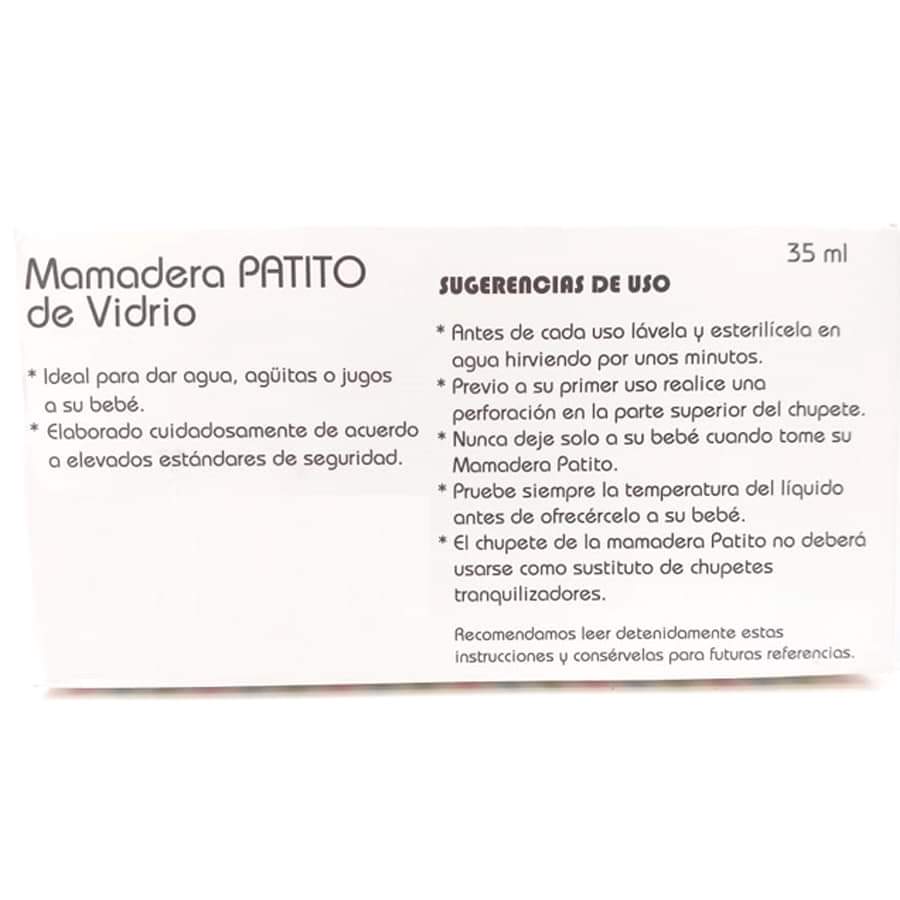 Mamadera Patito de vidrio 35 ml