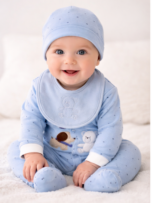 Osito Plush Bebé Perrito con Babero