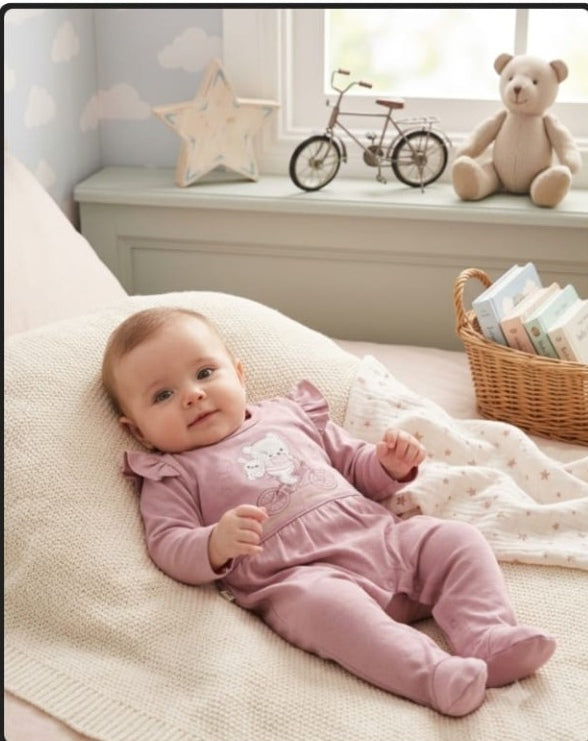 Osito Enterito Algodón Bebé Niña 0-3 Meses