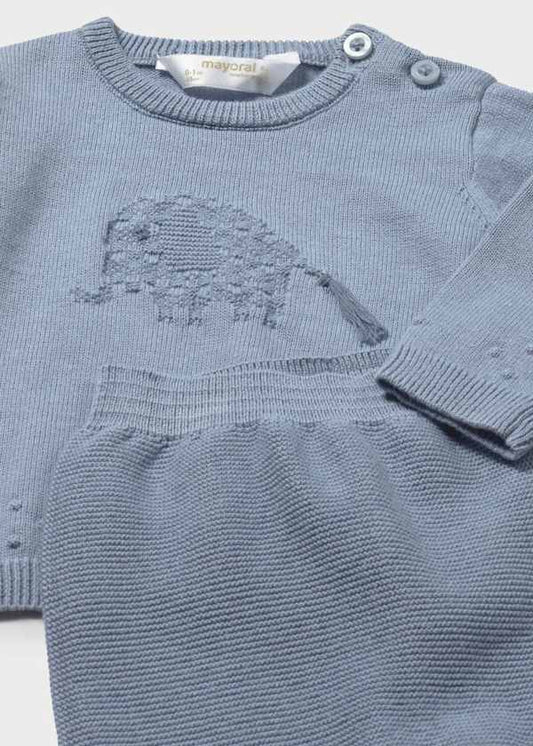 Conjunto Jersey Tricot y Polaina Recién Nacido | Algodón Orgánico Mayoral
