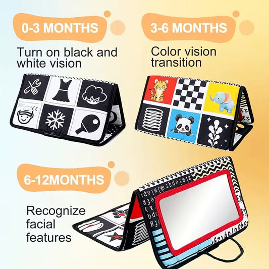 Espejo Sensorial para Bebé Tummy Time y Estimulación Temprana