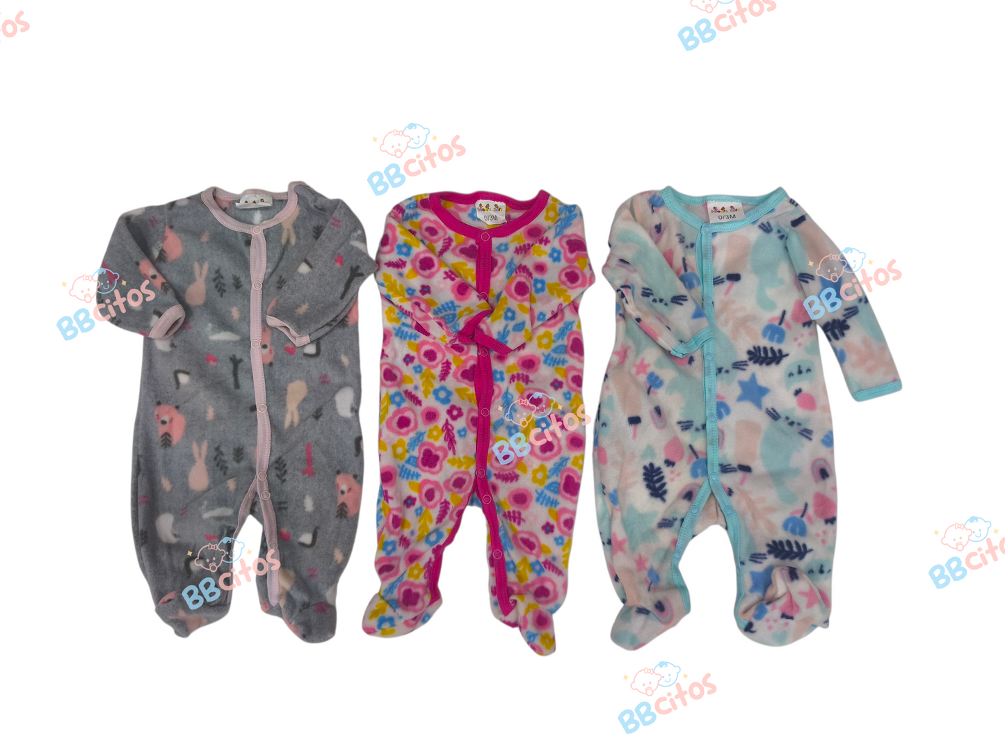 Set 3 Pijamas Bebé Micropolar