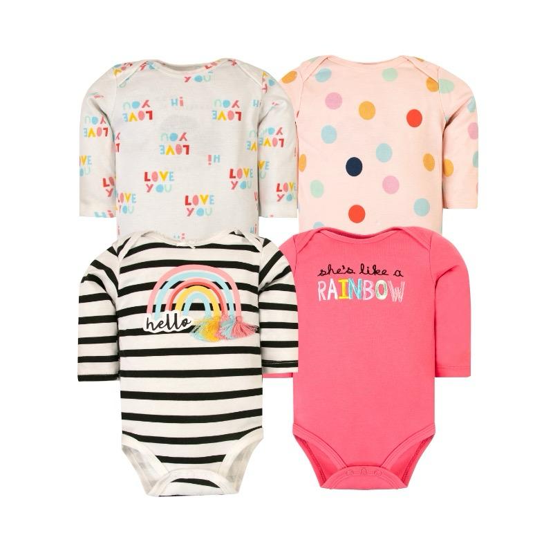 Set 4 Bodys Manga Larga Arcoiris