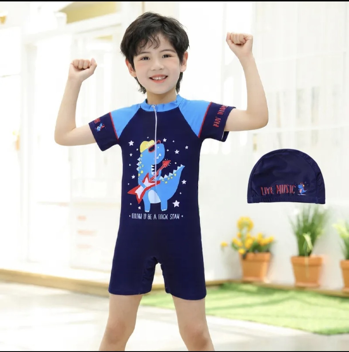 Traje de Baño Dino Rockstar Enterito