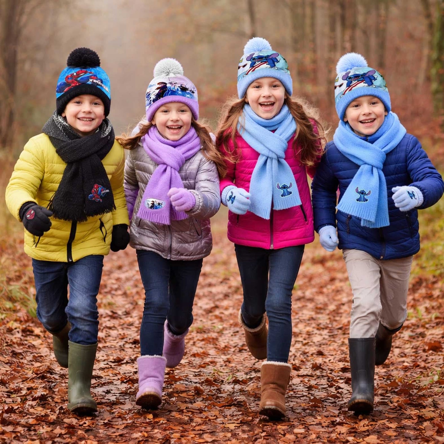Conjunto de Bufanda+ Gorro+ Guantes Disney Niños