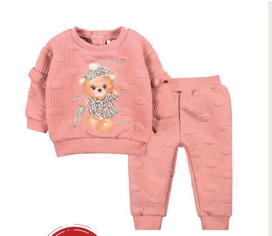 Conjunto Buzo Beba Oso Print Paraguas