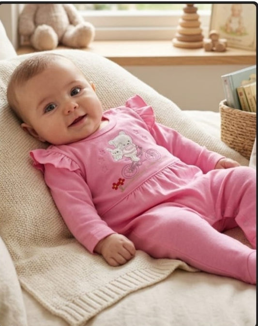 Osito Enterito Algodón Bebé Niña 0-3 Meses