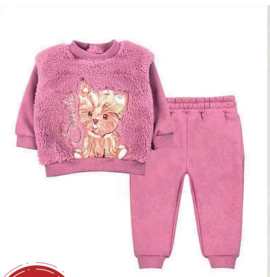 Conjunto Buzo Beba Perrita Color Uva