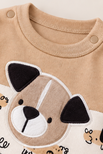 Enterito Bebé Niño con Perrito Café