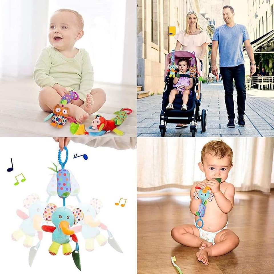 Colgante Sonajero De Estimulación Para Bebe Con Argolla Colgante