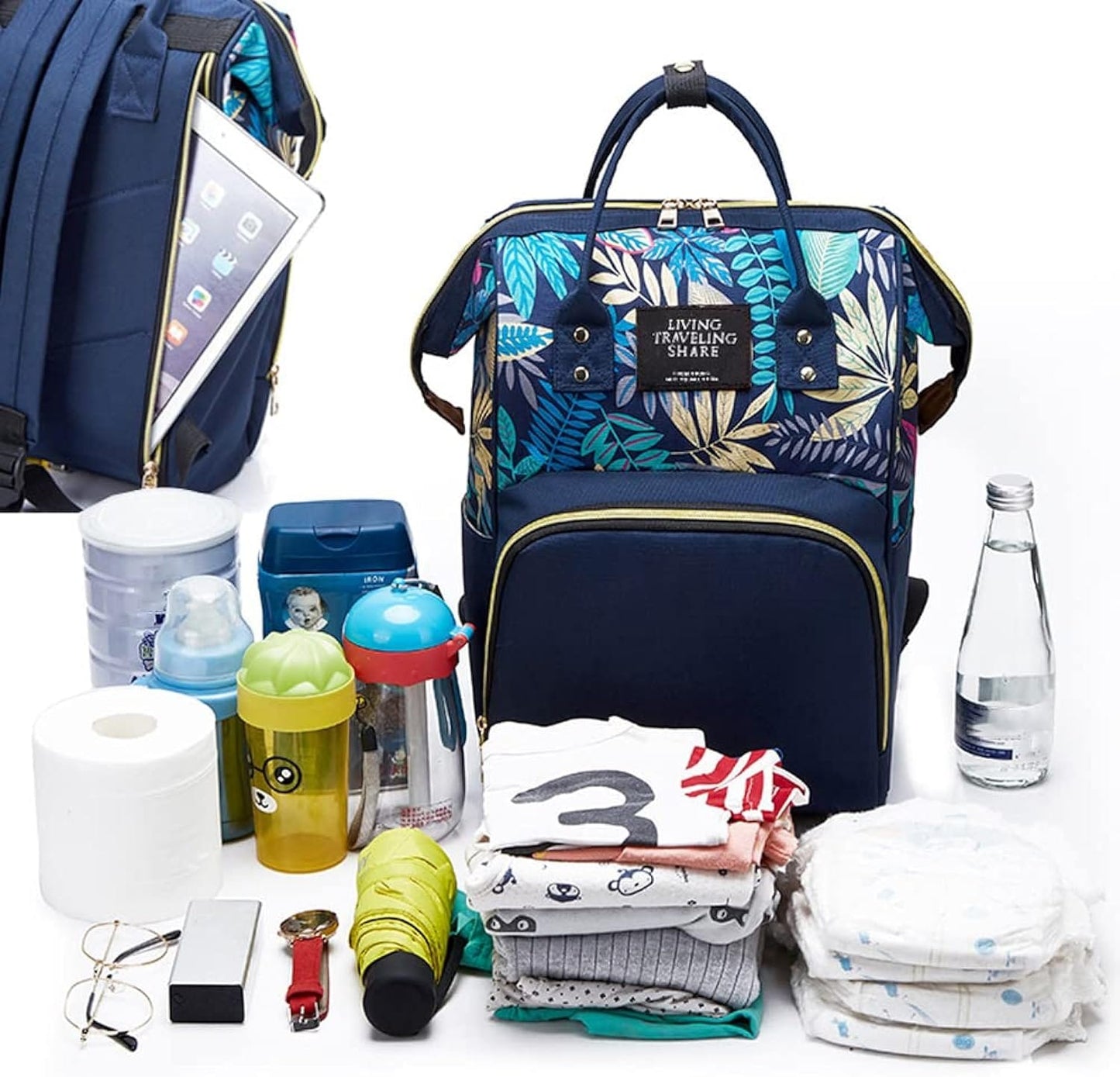 Mochila Maternal Floreada