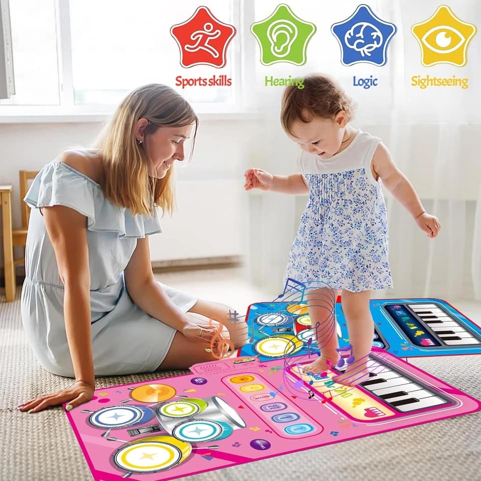 Alfombra Interactiva 2 en 1 Piano y Batería