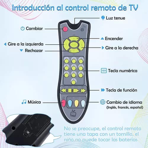 Juguete Musical Interactivo Control Remoto de Televisor