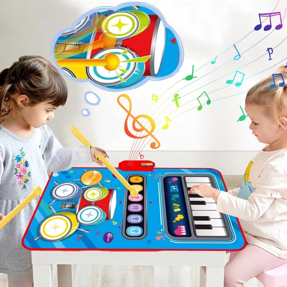Alfombra Interactiva 2 en 1 Piano y Batería