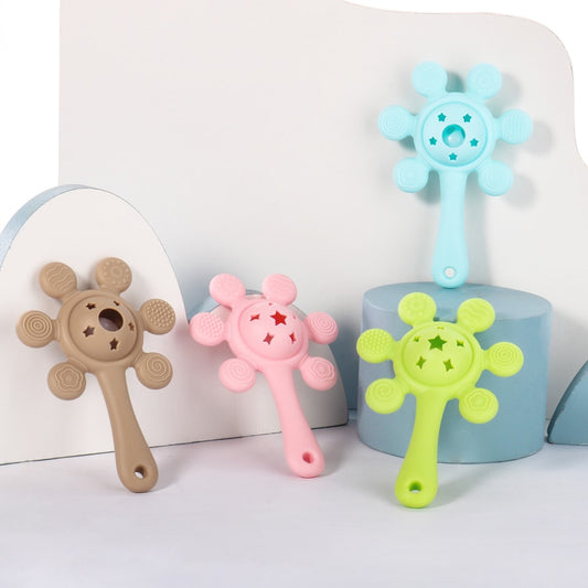 Mordedor Silicona con Sonajero Mano