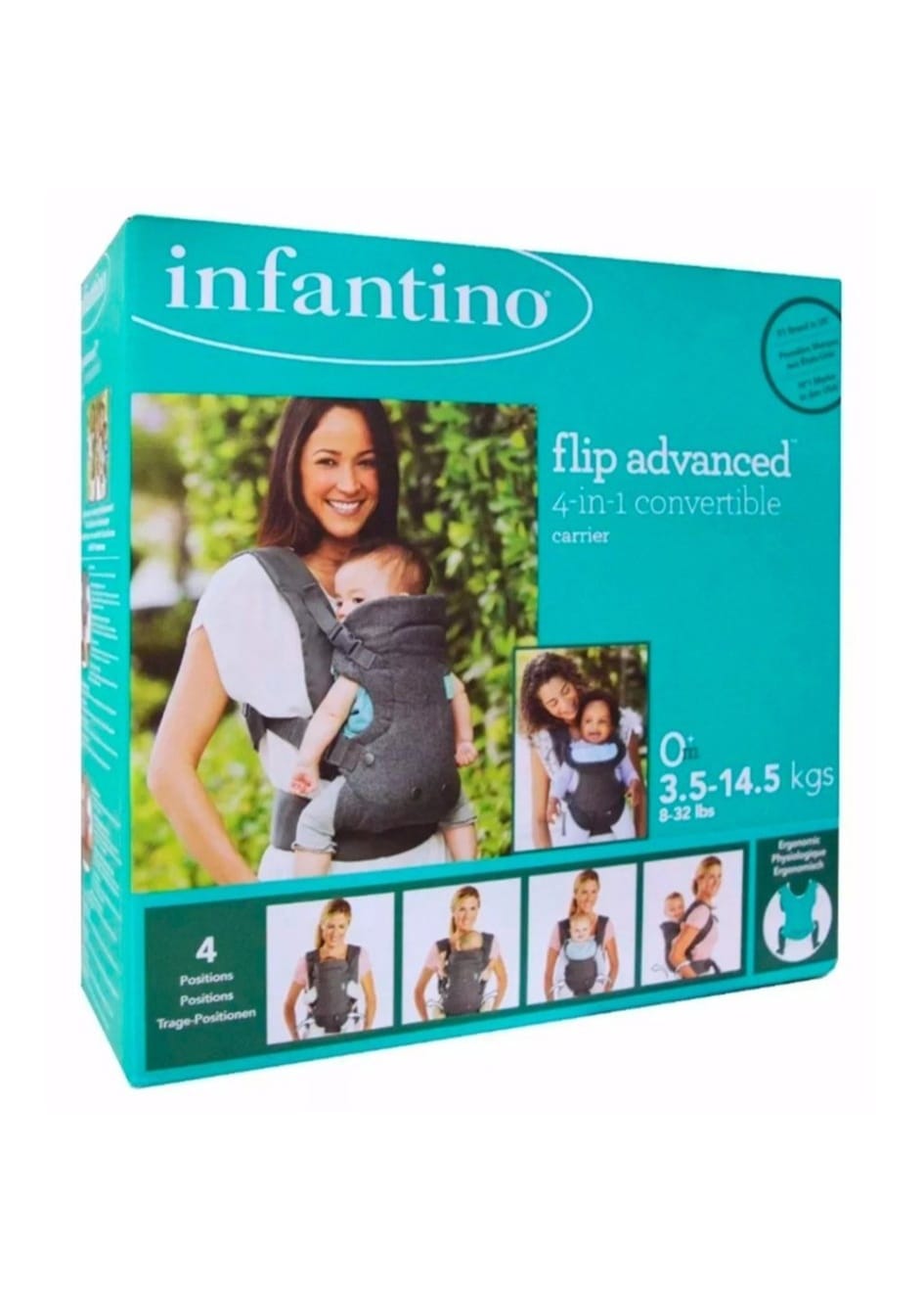 PORTA BEBE INFANTINO FLIP ADVANCE GRIS