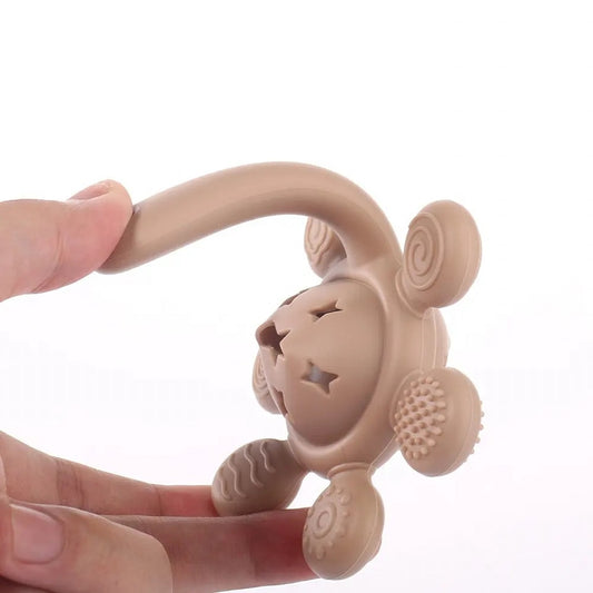 Mordedor Silicona con Sonajero Mano