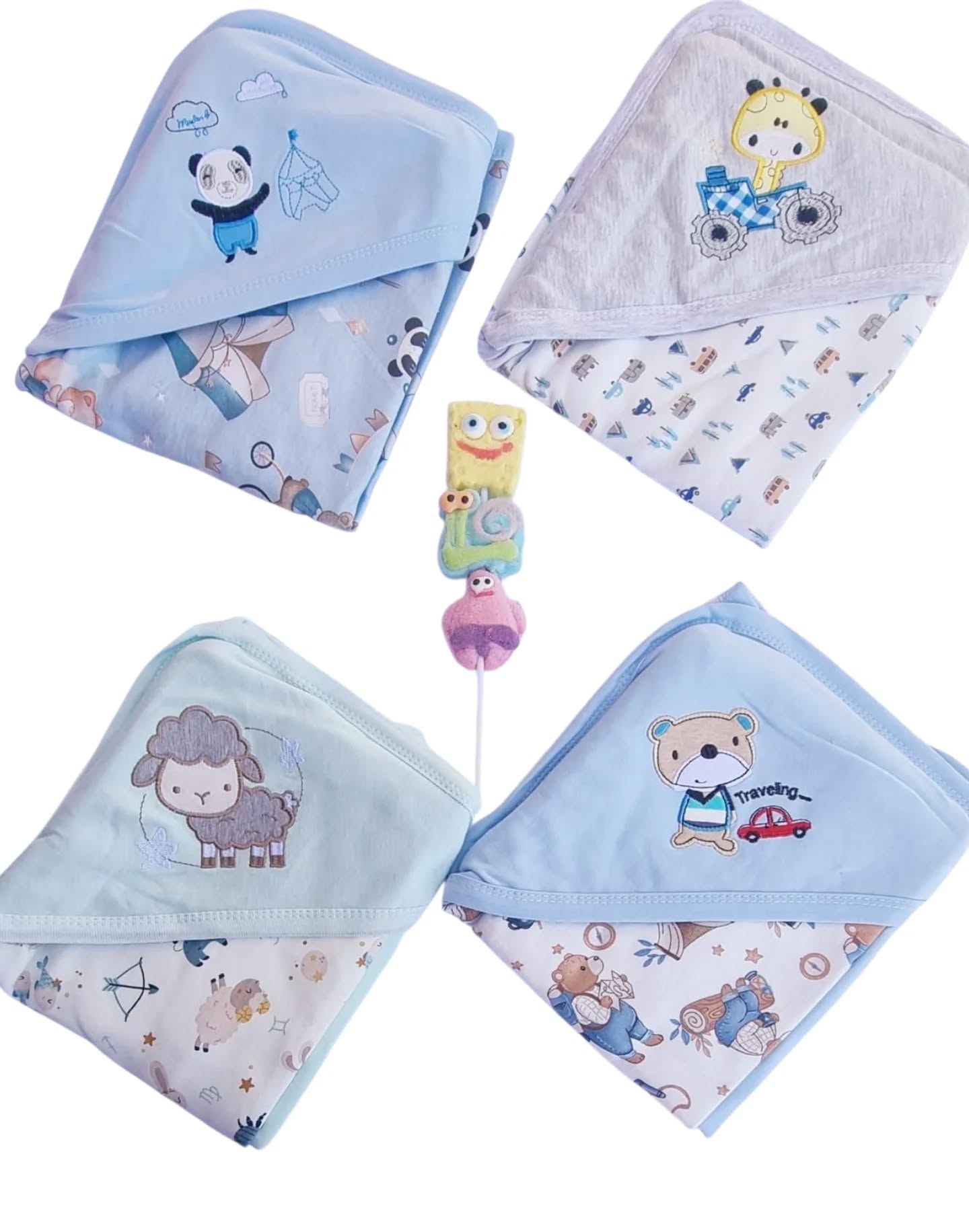 Manta Algodón doble capa con capucha