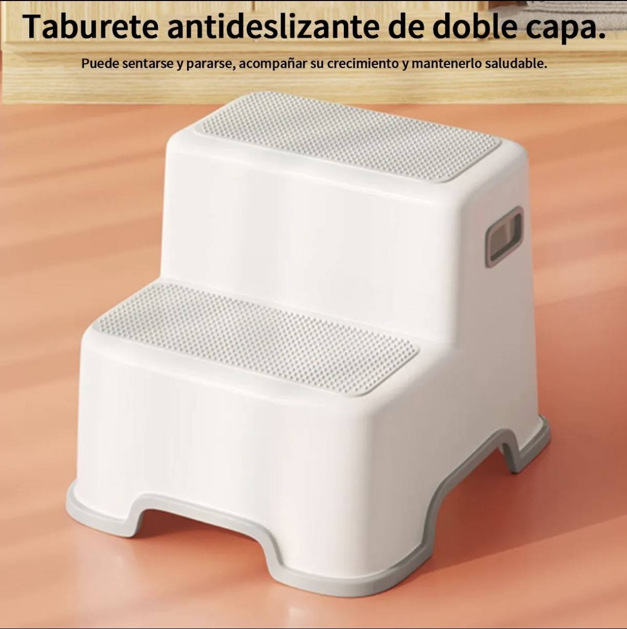 Taburete Alzador doble Peldaño para Bebés y Niños