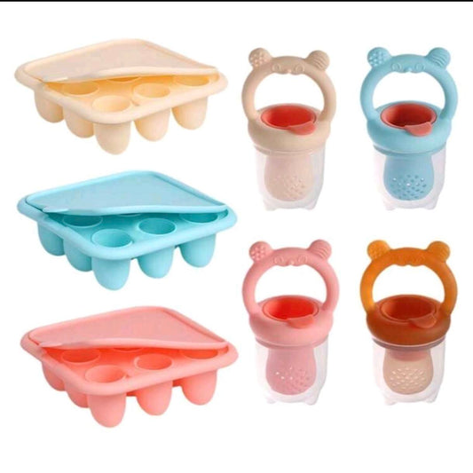 Molde para Helados+ Chupete de Frutas y Mordedor