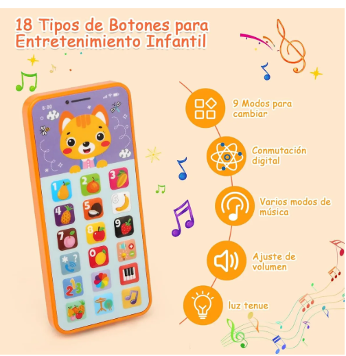Juguete Telefono Interactivo Recargable USB