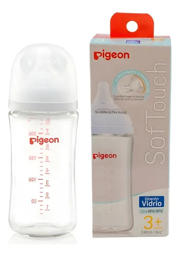Mamadera PIGEON SofTouch 240ml (VIDRIO)