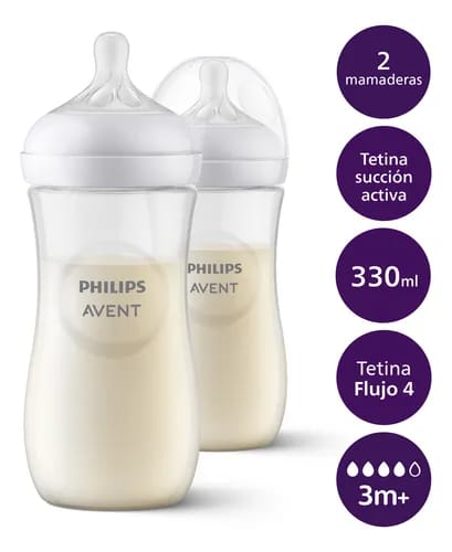 Pack 2 Mamaderas Avent Natural Response 330 ML