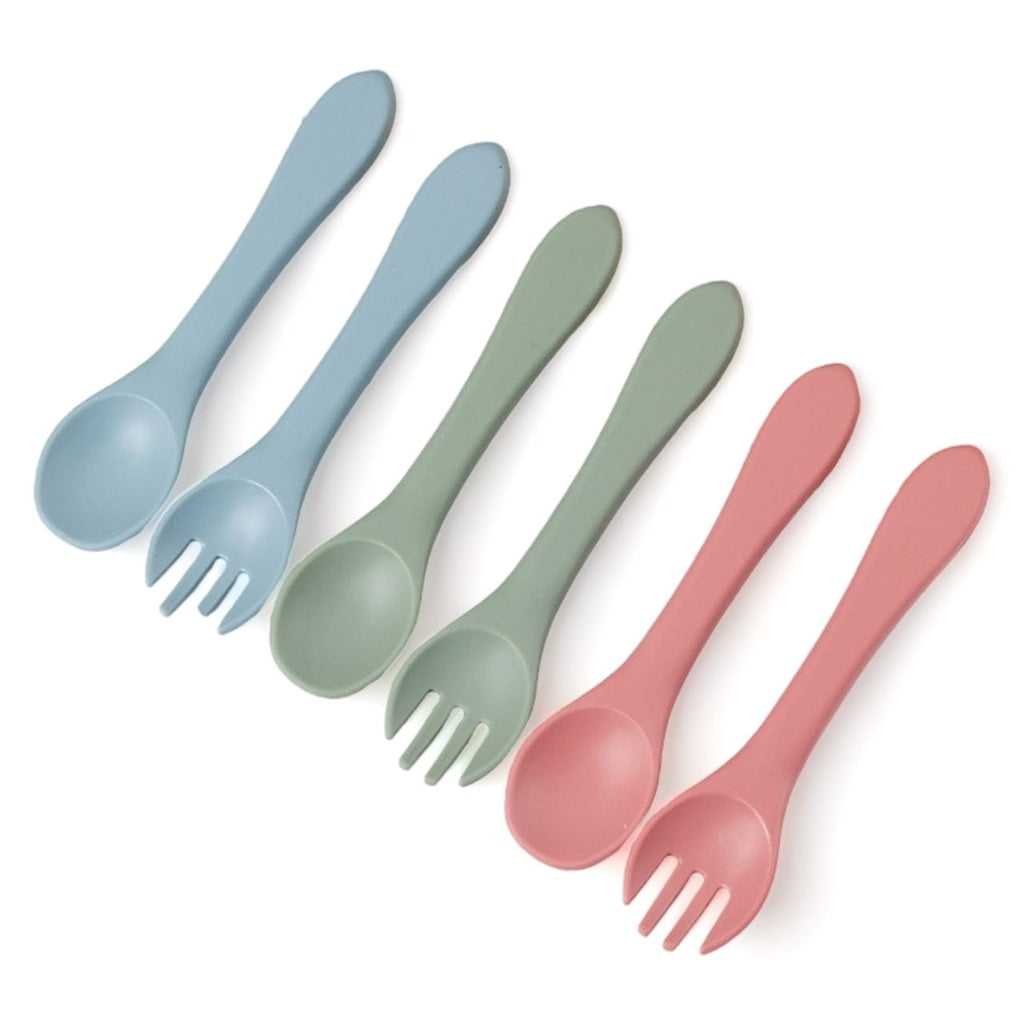 Set de Cuchara y Tenedor Silicona