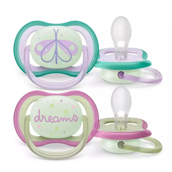 Chupetes Air Nocturno x2 0-6 Meses Avent