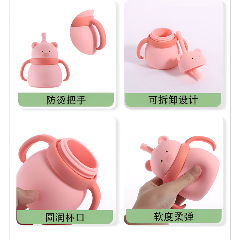 Vaso Silicona Bombilla con Diseños