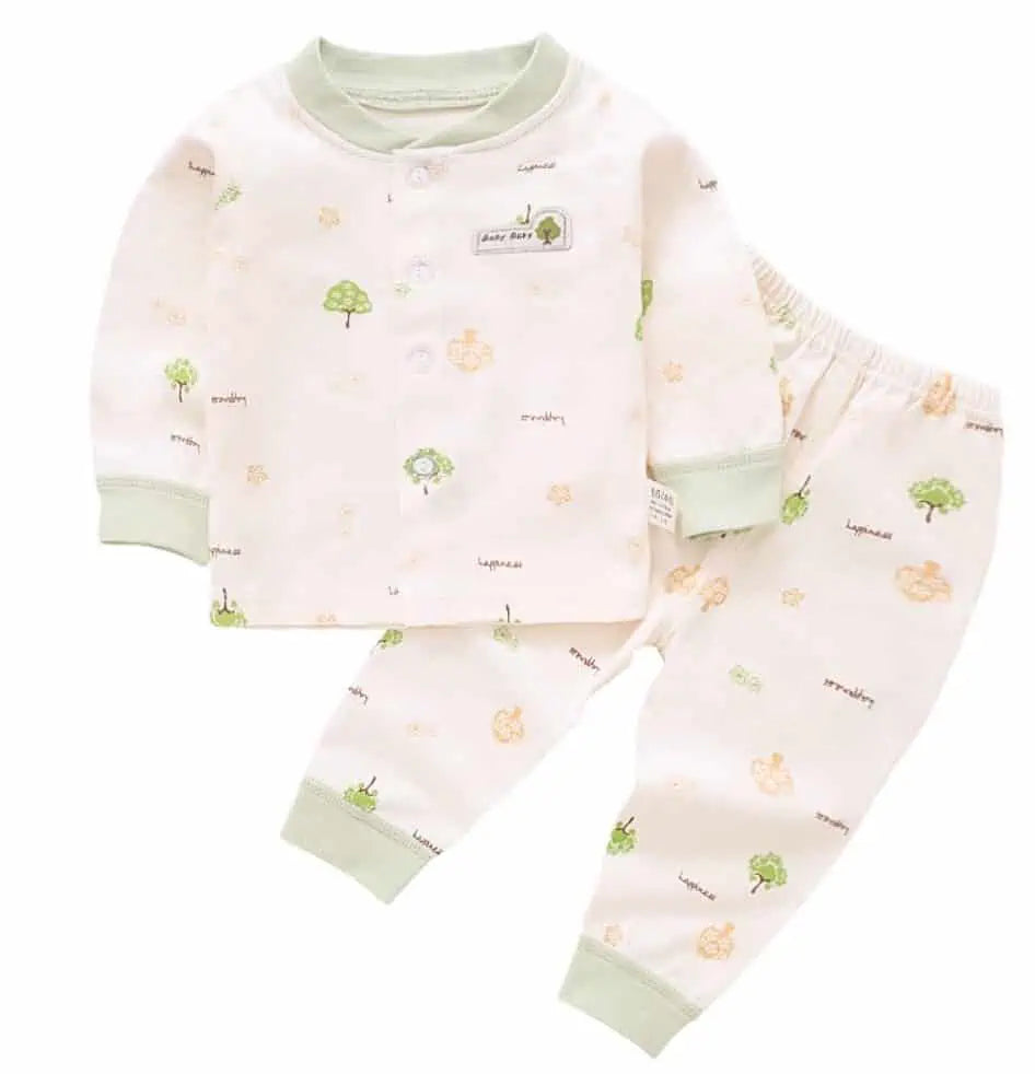 Pijama Algodón Bebé 2 Piezas | Manga Larga Suave Estampado