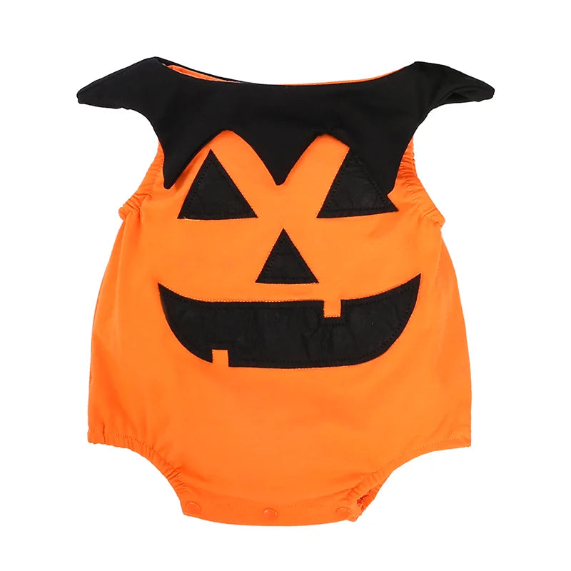 Disfraz de Calabaza Halloween Bebé | Set 3 Piezas con Sombrero