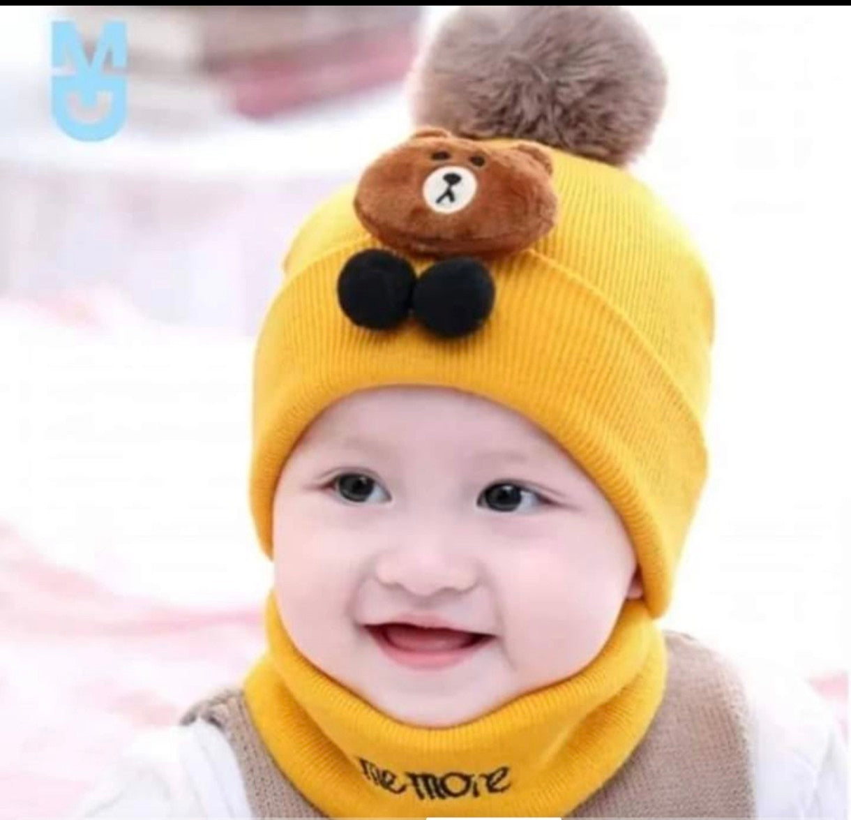 Set Gorro y Cuello Oso Inverno Bebé
