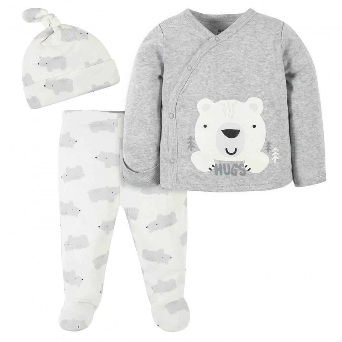 Pijama Algodón con Gorro Algodón Hug gris