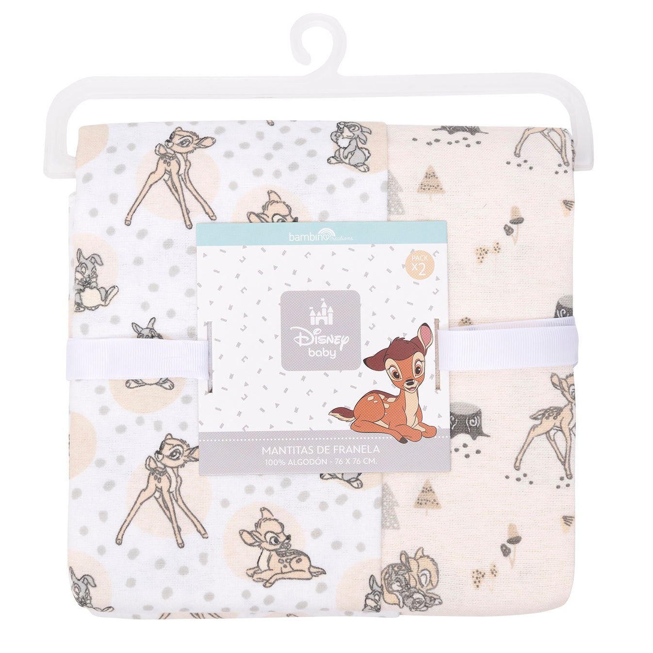 Set 2 Mantitas Algodón Franela Bambino Unisex