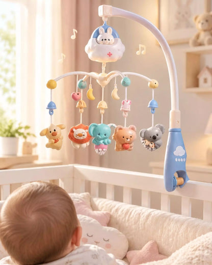 Móvil De Cuna Para Bebés Con Luz Musica Y Control Nube ☁️