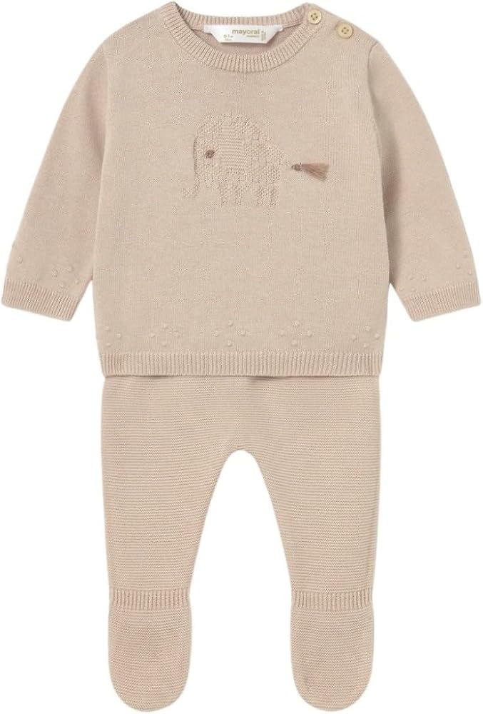 Conjunto polaina y jersey tricot recién nacido Europeo Topo Mayoral