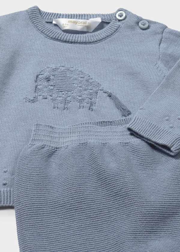 Conjunto polaina y jersey tricot recién nacido Europeo Atlantis Mayoral