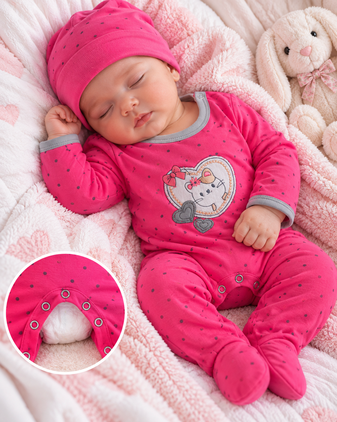 Enterito Prematuro Bebé Niña Algodón
