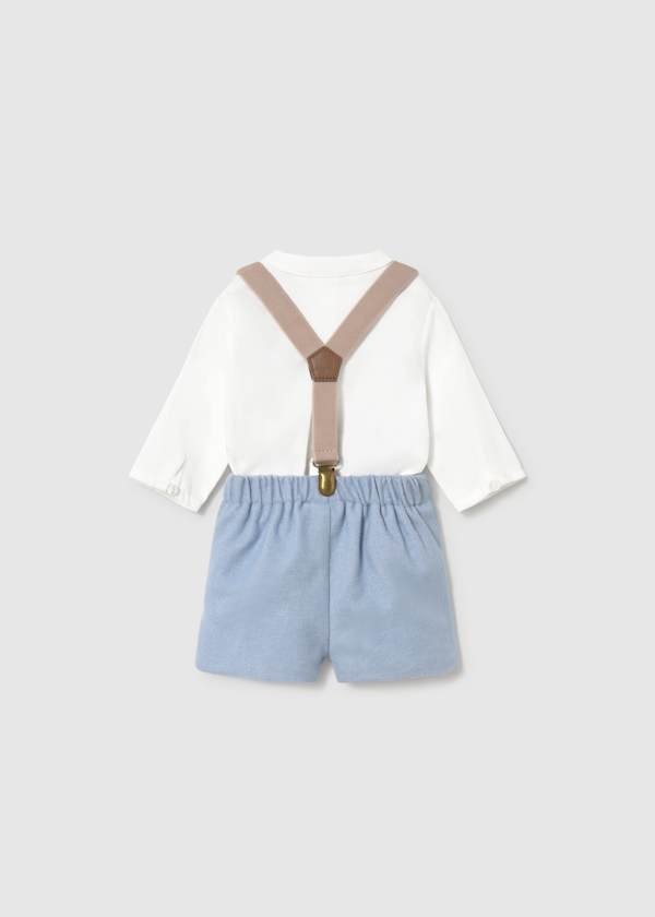 Conjunto short tirantes y camisa bebé | Algodón Orgánico Mayoral