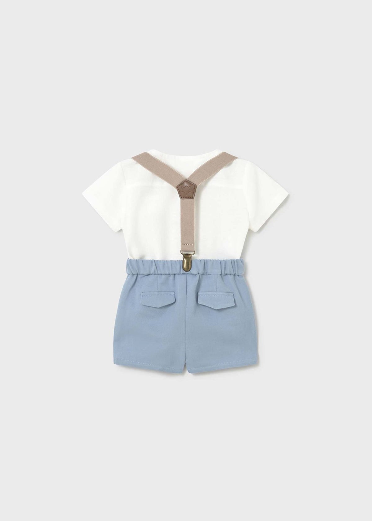 Conjunto short tirantes y camisa bebé | Algodón Orgánico Mayoral