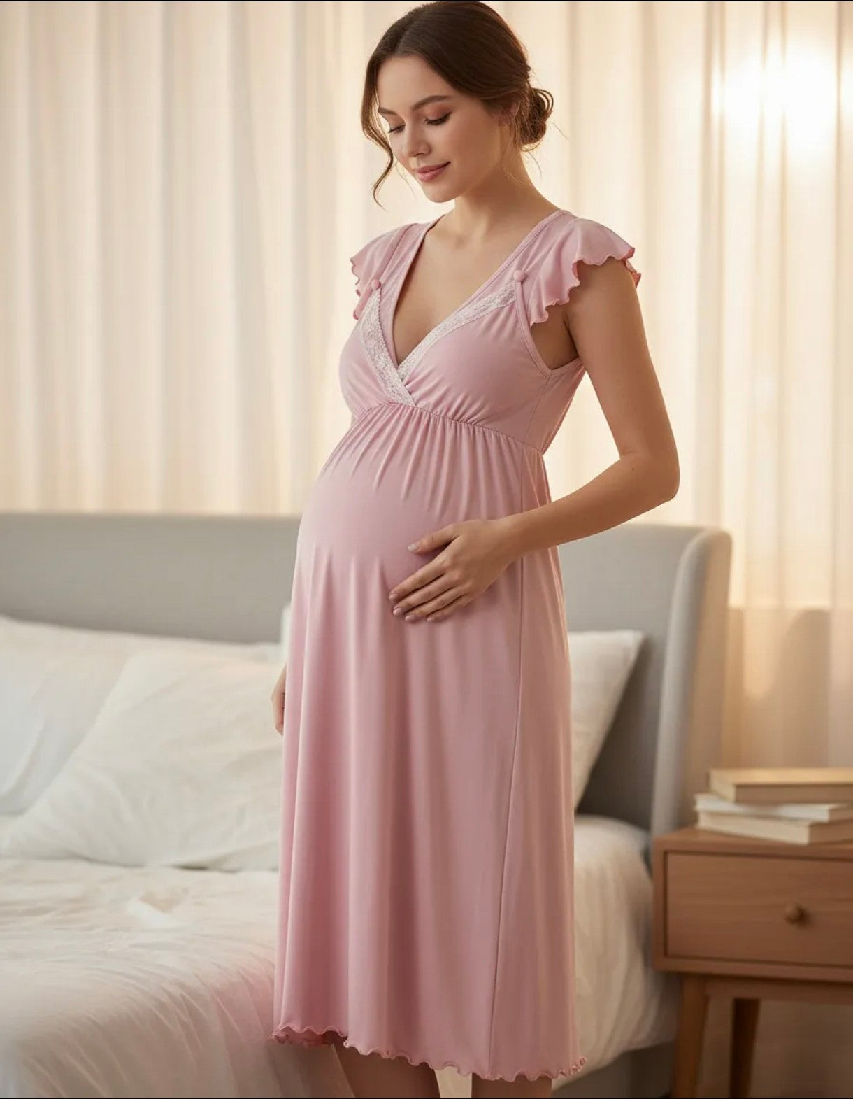 Camisola Maternal Con Encaje
