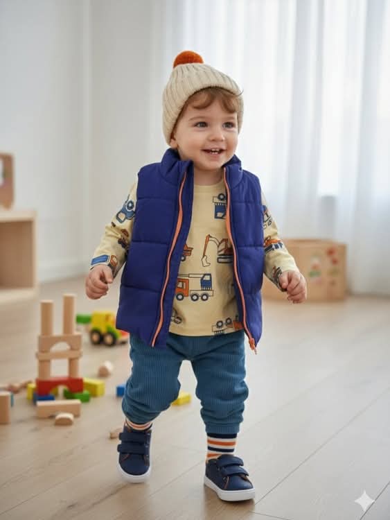 Conjunto Bebé Chaleco y Pantalón Cotelé