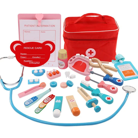 Maleta de Juegos Set Doctor con Accesorios Juguete Madera