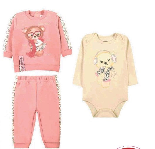 Conjunto Buzo Beba 3 Piezas Osita Bufanda