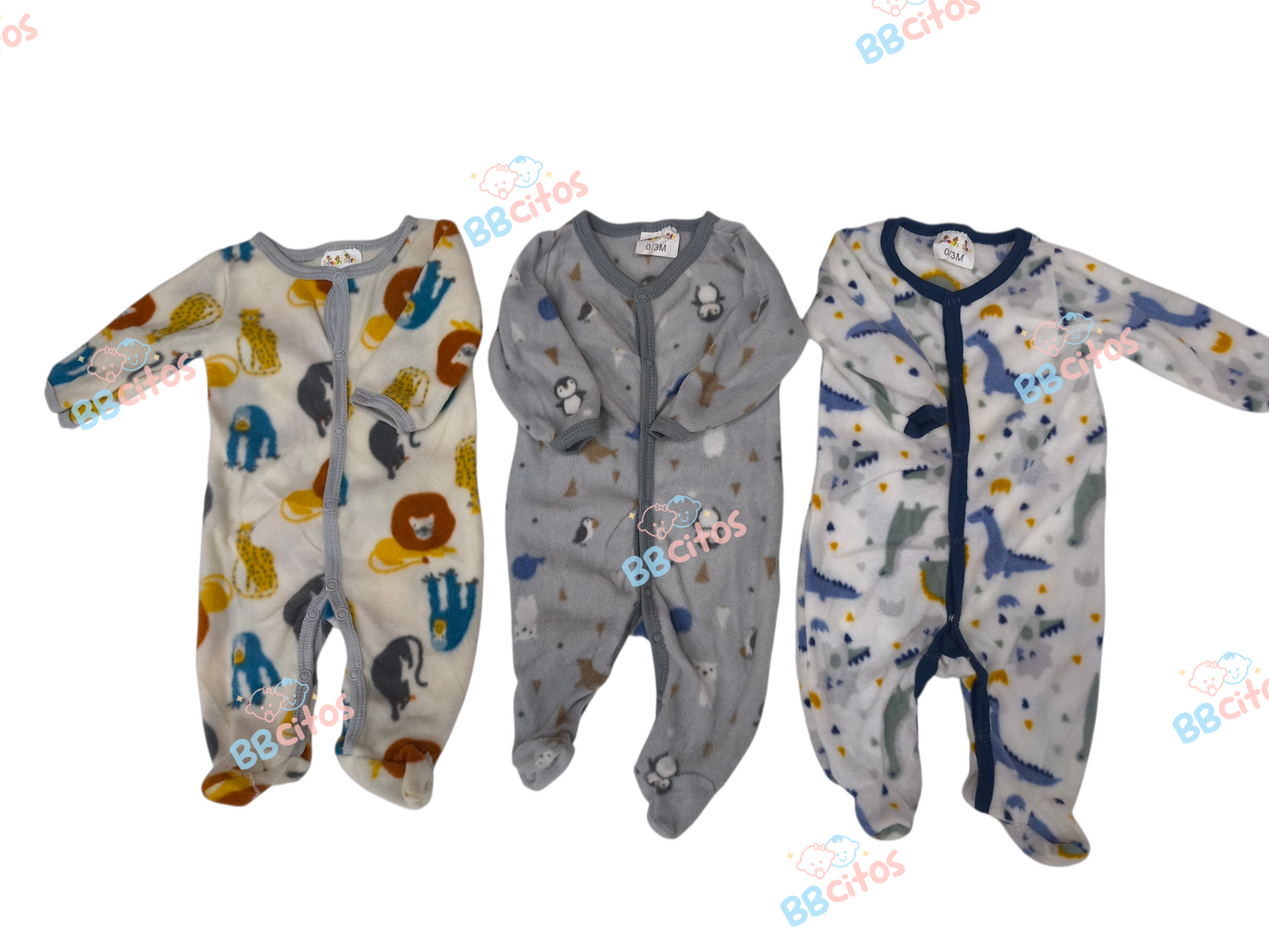 Set 3 Pijamas Bebé Micropolar
