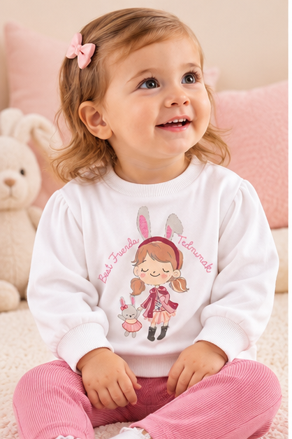 Conjunto Buzo Algodón Conejita para Bebé Niña